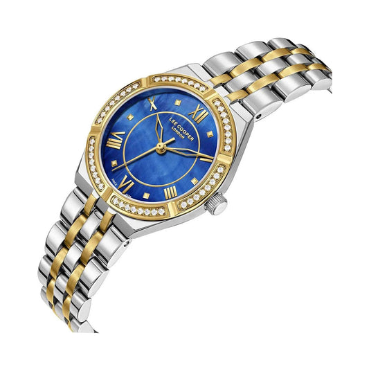 Lee Cooper LC08132.290  Γυναικείο Ρολόι Δίχρωμο με Διακοσμητικές Πέτρες