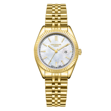 Lee Cooper LC08210.120 Γυναικείο Ρολόι με Χρυσό Μεταλλικό Μπρασελέ