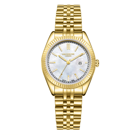 Lee Cooper LC08210.120 Γυναικείο Ρολόι με Χρυσό Μεταλλικό Μπρασελέ