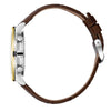 Ρολόι Ανδρικό Lee Cooper Πολυλειτουργικό με Πράσινο Καντράν και Καφέ Δερμάτινο Λουράκι LC08333.274