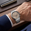 Ρολόι Ανδρικό Lee Cooper London Χρονογράφος Ασημί LC08382.301