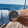Ρολόι Ανδρικό Lee Cooper Ασημί με Μπλε Καντράν LC08418.390