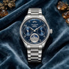 Ρολόι Ανδρικό Lee Cooper Automatic Ασημί με Μπλε Καντράν LC08442.390