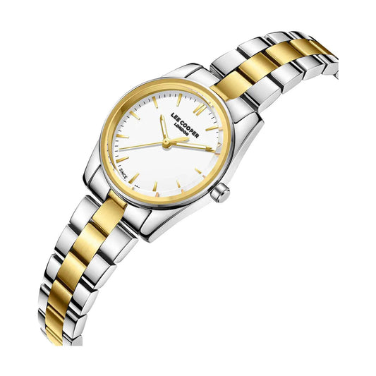 Lee Cooper LC08299.230  Γυναικείο Ρολόι Δίχρωμο με Μεταλλικό Μπρασελέ