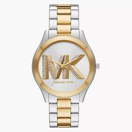 Michael Kors Slim Runway Two Tone Stainless Steel Bracelet