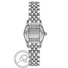 Ρολόι Γυναικείο Michael Kors Lexington Ασημί με Μπορντό Καντράν και Κρύσταλλα MK4968