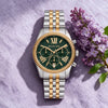 Ρολόι Γυναικείο Michael Kors Lexington Δίχρωμο με Πράσινο Καντράν και Χρονογράφο MK4984