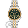 Ρολόι Γυναικείο Michael Kors Lexington Δίχρωμο με Πράσινο Καντράν και Χρονογράφο MK4984
