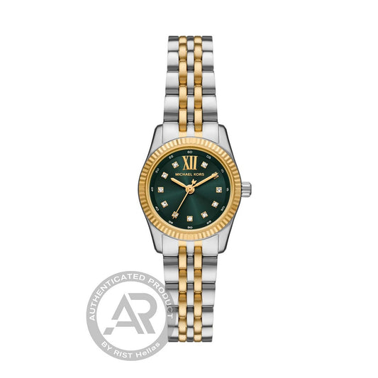 Michael Kors Γυναικείο Ρολόι Δίχρωμο με Πράσινο Καντράν MK4986