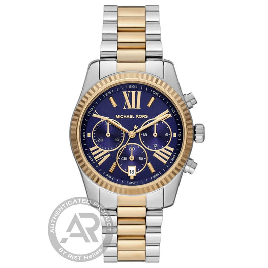 Ρολόι γυναικείο Michael Kors Lexington Crystals Chronograph MK7218 με μπρασελέ