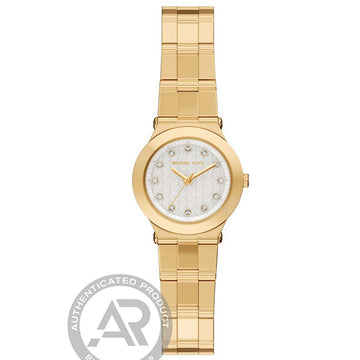 Γυναικείο Ρολόι Michael Kors Χρυσό με Κρύσταλλα και Μεταλλικό Μπρασελέ