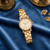 Ρολόι Γυναικείο Michael Kors Corey Χρυσό με Χρυσό Καντράν και Κρύσταλλα MK7666