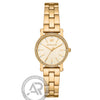 Ρολόι Γυναικείο Michael Kors Corey Χρυσό με Χρυσό Καντράν και Κρύσταλλα MK7666