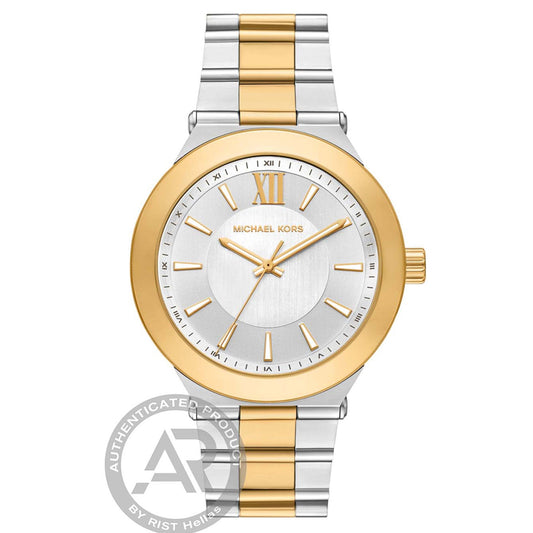 Ρολόι Ανδρικό Michael Kors Austin Δίχρωμο Ασημί Χρυσό με Ασημί Καντράν MK9274