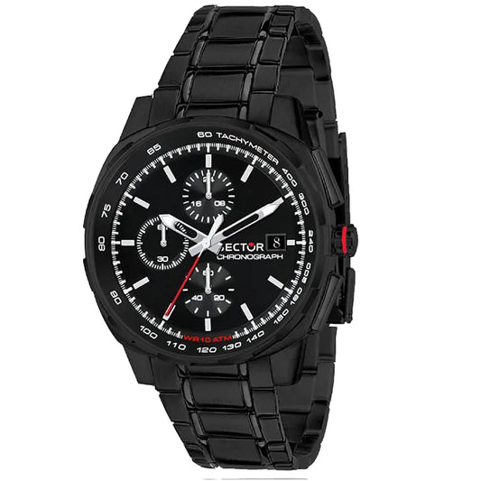 Ρολοί ανδρικό Sector 890 Chronograph R3273803003 με μπρασελέ και μαύρο καντράν