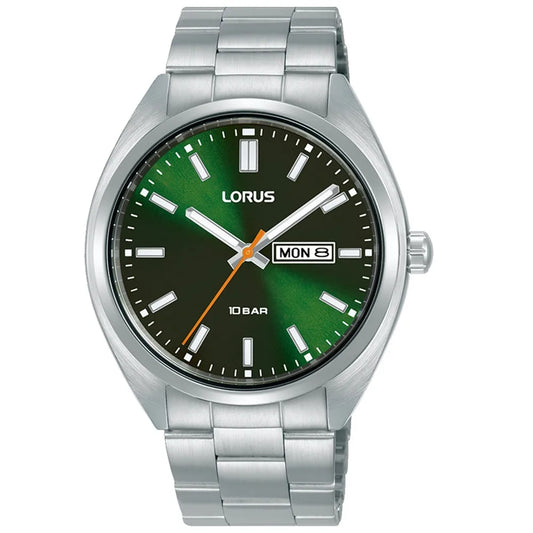 Ανδρικό ρολόι Lorus Sports Green Dial RH367AX9F με μπρασελέ