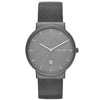 Ρολοί ανδρικό Skagen Ancher SKW6320 με δερμάτινο λουρί και γκρι καντράν