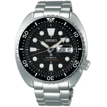 Ρολοί ανδρικό Seiko Prospex Automatic SRPE03K1F με μπρασελέ και μαύρο καντράν