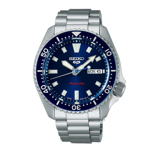 SEIKO 5 Sports SKX Redux σε Koniro Μπλε  Αυτόματο με Ασημί Μπρασελέ από Ανοξείδωτο Ατσάλι