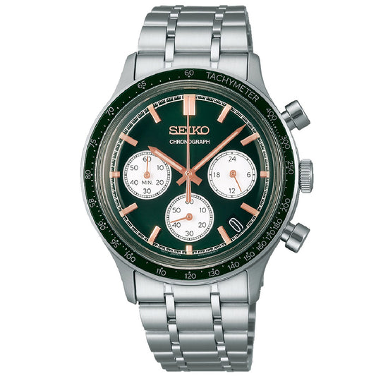 Ρολόι Ανδρικό Seiko Χρονογράφος Πράσινο Καντράν SSB481P1