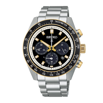 SEIKO Prospex 'Circuit Race' Solar Chronograph Silver Stainless Steel Bracelet