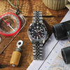 Ρολοί ανδρικό Seiko 5 Sports Black Grape Automatic SSK001K1 με μπρασελέ και μαύρο καντράν