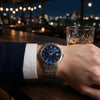 Ρολόι Ανδρικό Seiko Ασημί με Μπλε Καντράν SUR399P1