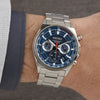 Seiko Racing Sports Chronograph Silver Stainless Steel Bracelet