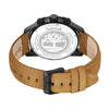 Ρολόι Ανδρικό Timberland Chronograph Μαύρο με Καφέ Δερμάτινο Λουράκι TDWGC0109101