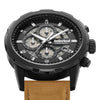 Ρολόι Ανδρικό Timberland Chronograph Μαύρο με Καφέ Δερμάτινο Λουράκι TDWGC0109101
