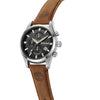 Ρολόι Ανδρικό Timberland Chronograph Ασημί με Καφέ Δερμάτινο Λουράκι TDWGC0109301