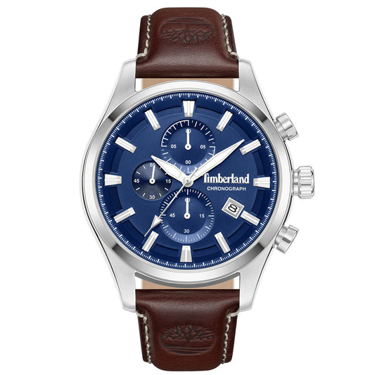 Ρολόι Ανδρικό Timberland Chronograph Ασημί με Μπλε Καντράν TDWGC0109302
