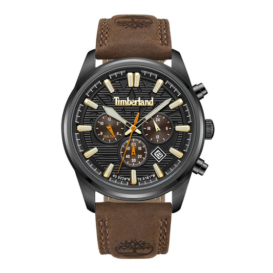 Ρολόι TIMBERLAND Northbridge Dual Time Brown Leather Strap