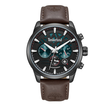 Ρολόι TIMBERLAND Henniker II Dual Time Brown Leather Strap TDWGF0095002
