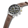 Timberland Ανδρικό Ρολόι Chronograph Multi-Function με Δερμάτινο Λουράκι & Γκρι Καντράν