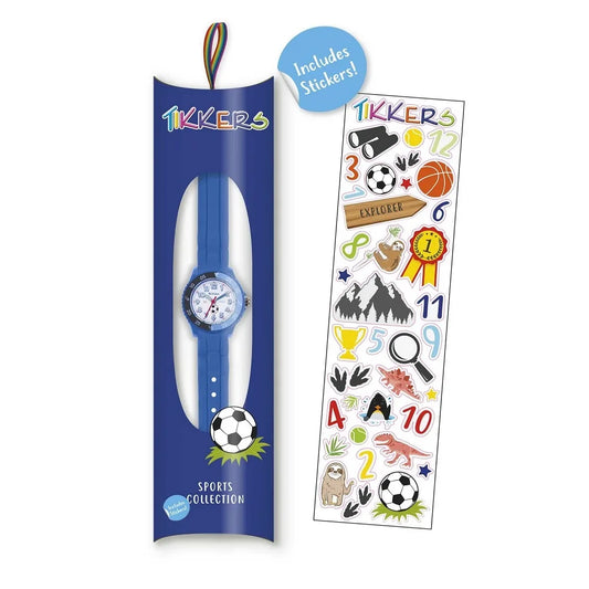 Tikkers Boys Blue Silicone Strap Time Teacher Watch TK0002
