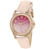 Tikkers Girls Light Pink PU Strap Ombre Glitter Dial Watch TK0176