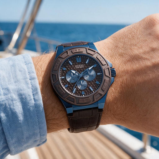 Guess MultiFunction Leather Strap
