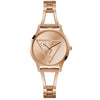 Ρολόι γυναικείο Guess Fashion W1145L4 με μπρασελέ και ροζ χρυσό Logo καντράν