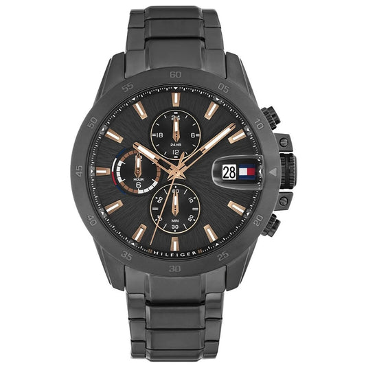 TOMMY HILFIGER Jameson Chrono Black Steel Bracelet 1792218