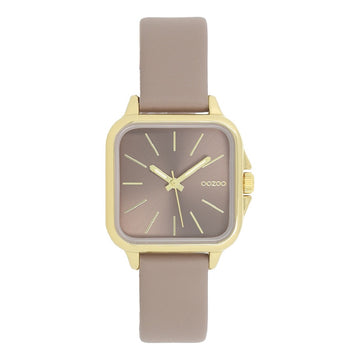 Γυναικείο ρολόι OOZOO Taupe Leather Strap C11612