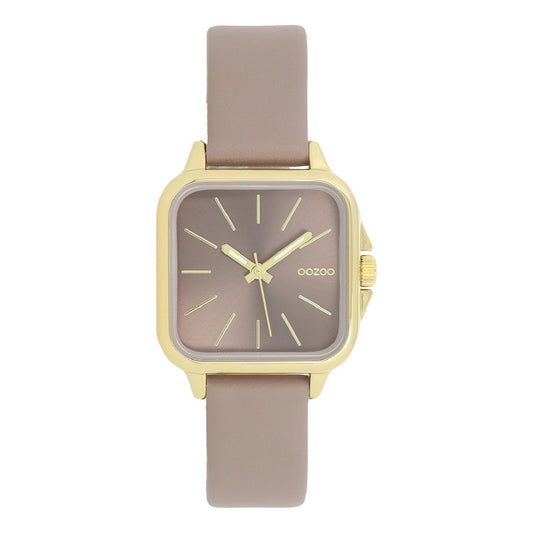 Γυναικείο ρολόι OOZOO Taupe Leather Strap C11612