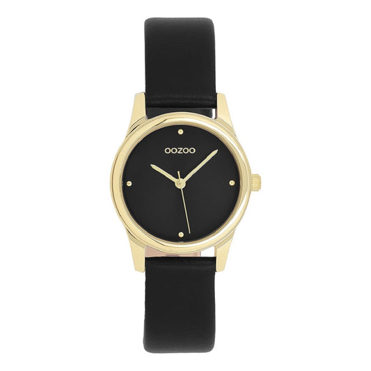 OOZOO Timepieces Ladies Black Leather Strap C11629